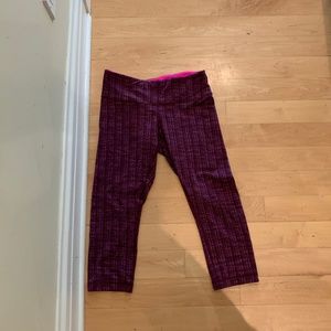 Purple Cropped Lululemon leggings